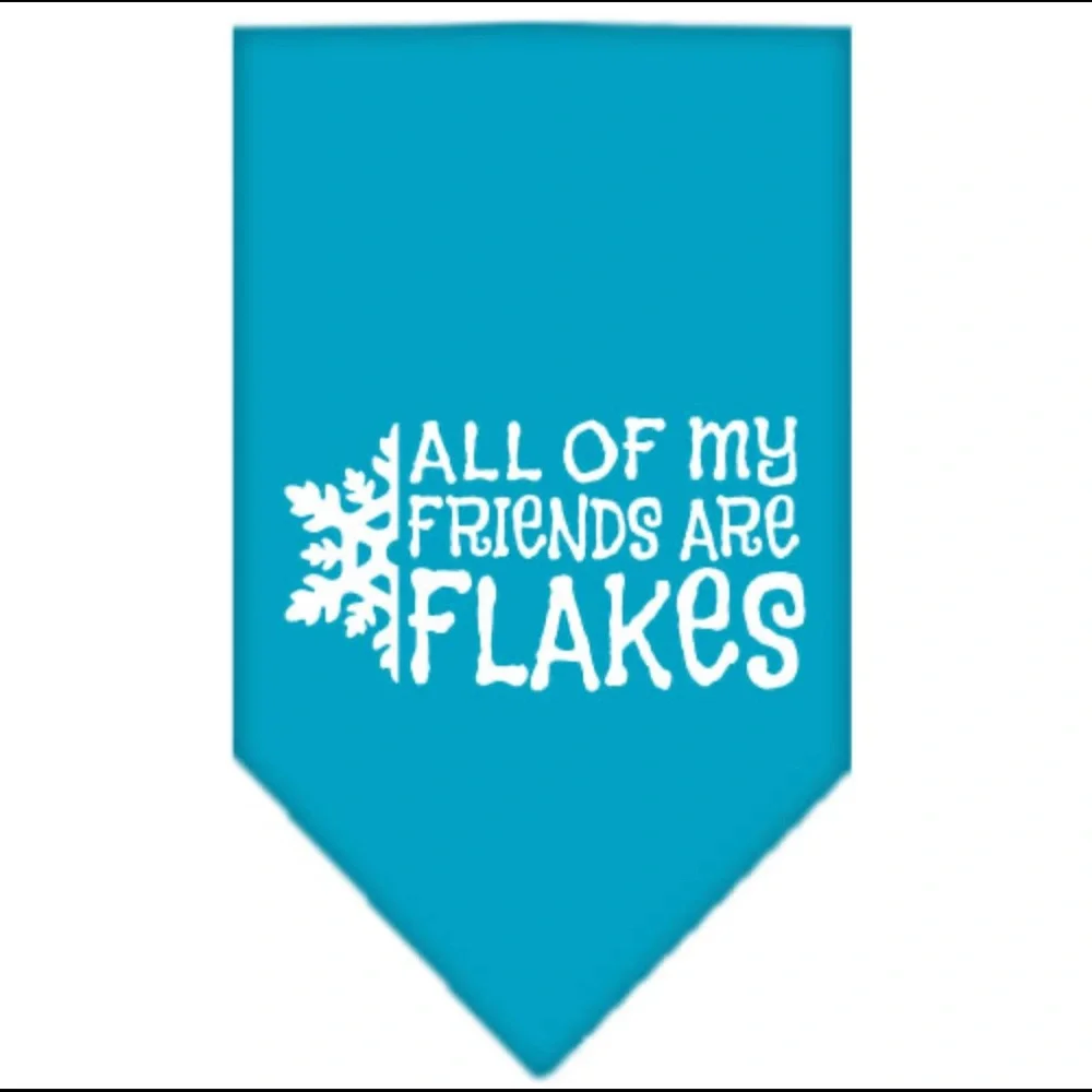 All Of My Friends Are Flakes Dog Bandana Small Large